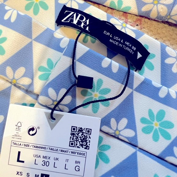 Zara Floral Two Piece Size Large - Picture 7 of 8